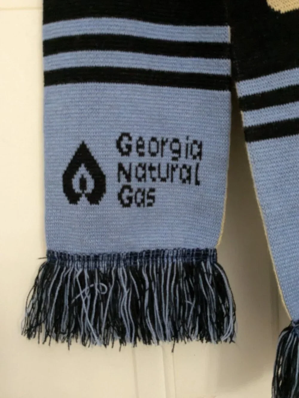 Atlanta Hawks NBA Basketball Soccer Scarf SGA Black Blue Georgia Natural Gas .